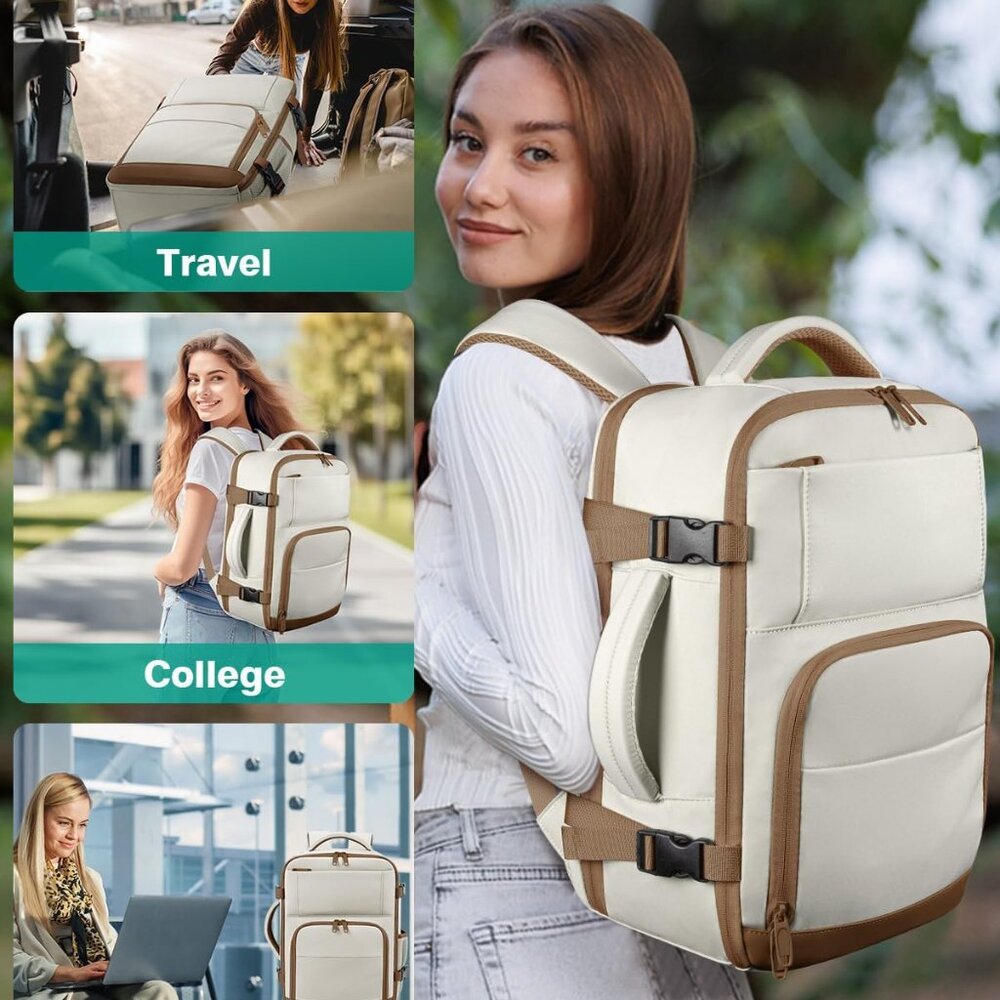 Travel Backpack For Women, Carry On Backpack for Men Flight Approved Airline Per - Picture 5 of 7